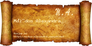 Módos Alexandra névjegykártya