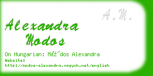 alexandra modos business card